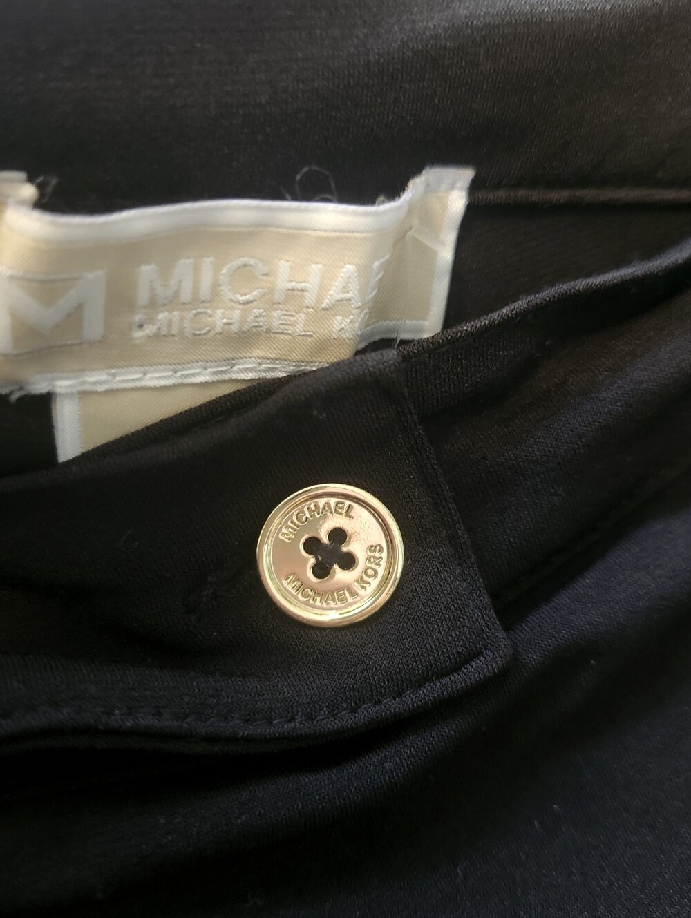 Michael Kors Black Wide-Leg Women's Pants size L - Picture 3 of 8